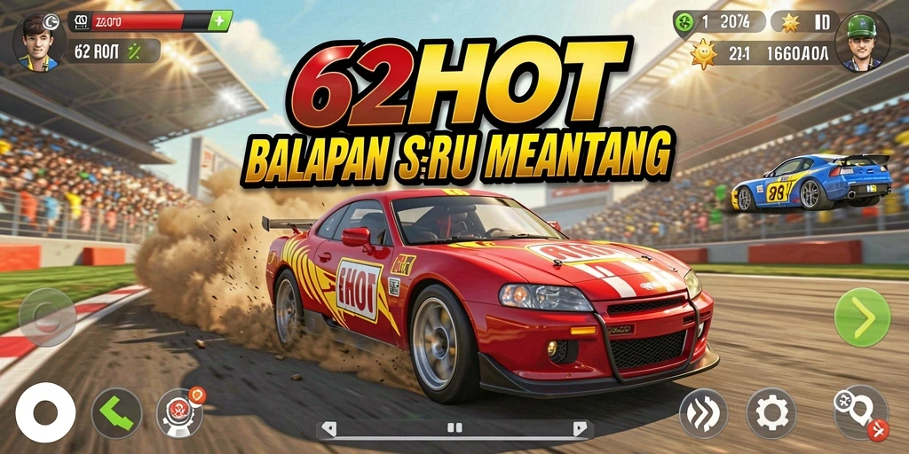 Tampilan aksi balapan seru di 62HOT