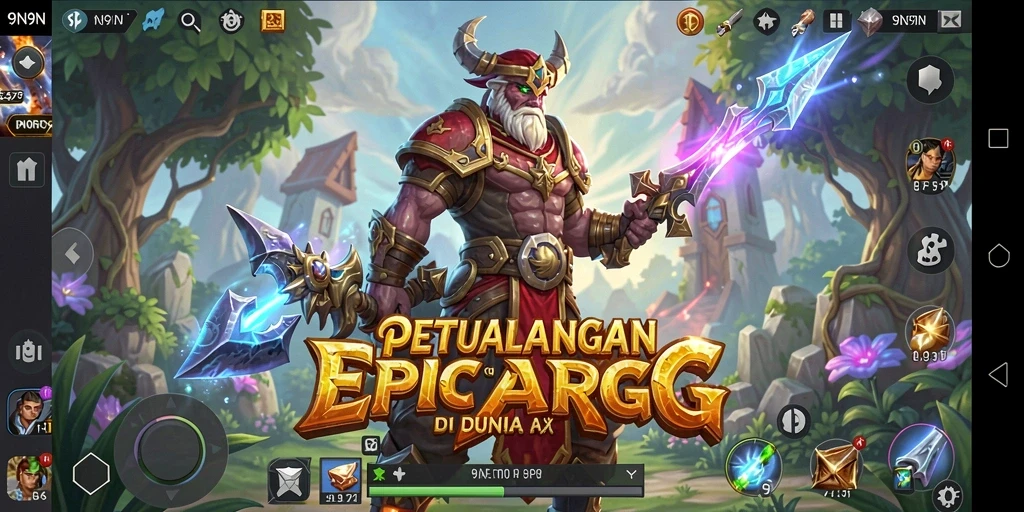 Tampilan gameplay seru dan menantang dalam 9N9N.