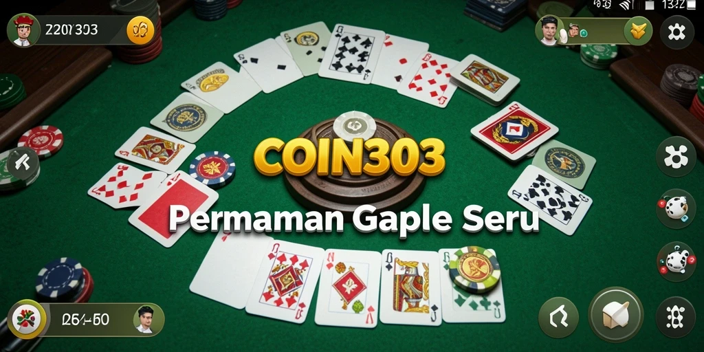 Screenshot permainan Gaple yang menarik dari COIN303.