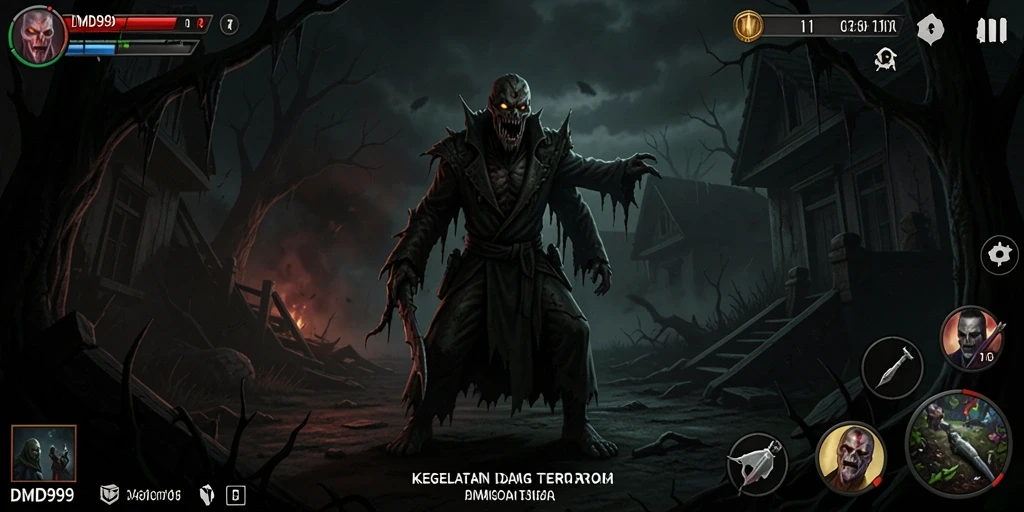 Gameplay DMD999 yang penuh ketegangan dan kengerian.