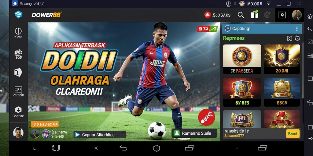 Screenshot gameplay DOWER88 menampilkan taruhan olahraga yang dinamis.