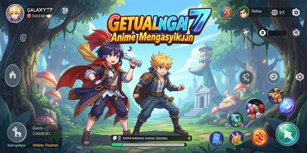 Tampilan gameplay HALUS dalam GALAXY77 dengan karakter anime yang menarik.