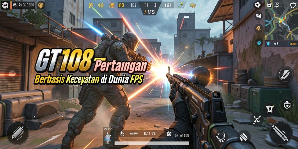 Tampilan seru dari gameplay GT108 saat pertempuran intens.