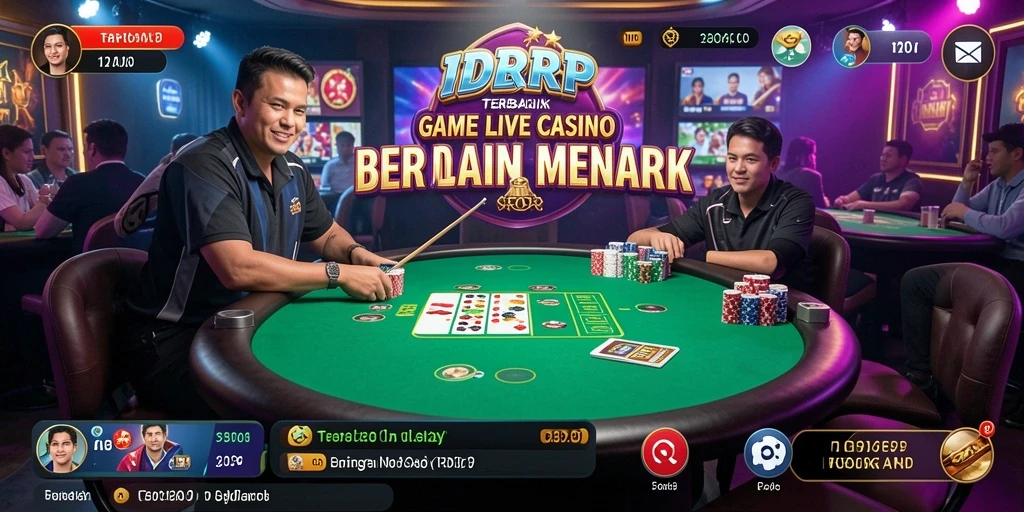 Screenshot gameplay Live Casino IDRRP yang mendebarkan dan interaktif.