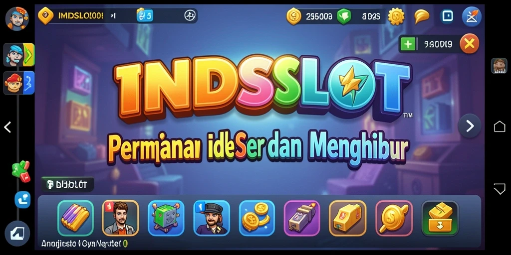 Tampilan gameplay INDSLOT dengan mesin slot yang beragam dan menarik.