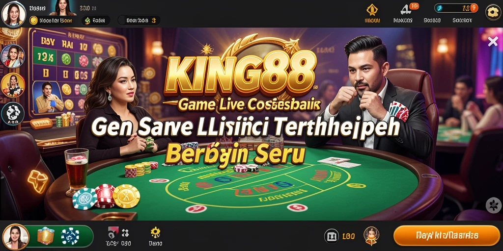 Gameplay seru KING88 dengan dealer langsung yang profesional.