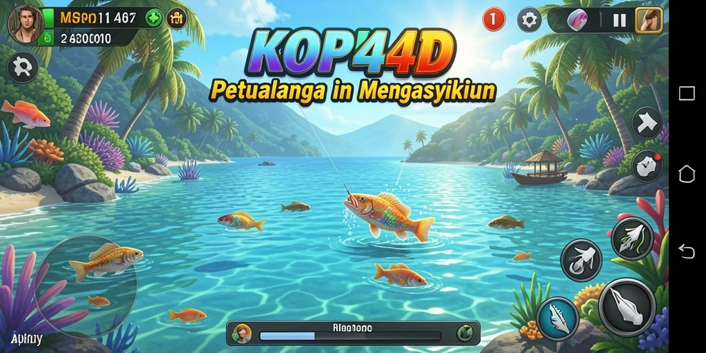 Gameplay memancing yang seru dan mendebarkan dalam KOPI4D.