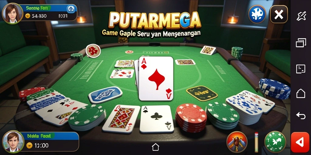 Tampilan gameplay seru PUTARMEGA dengan pemain aktif.