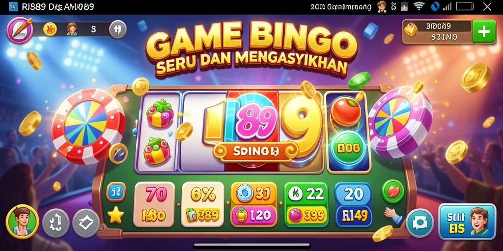 Tampilan gameplay interaktif dalam game Bingo RI889.