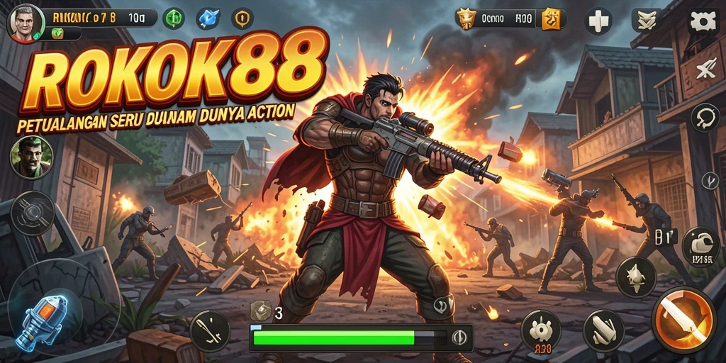 Tampilan gameplay seru dan mendebarkan di ROKOK88.
