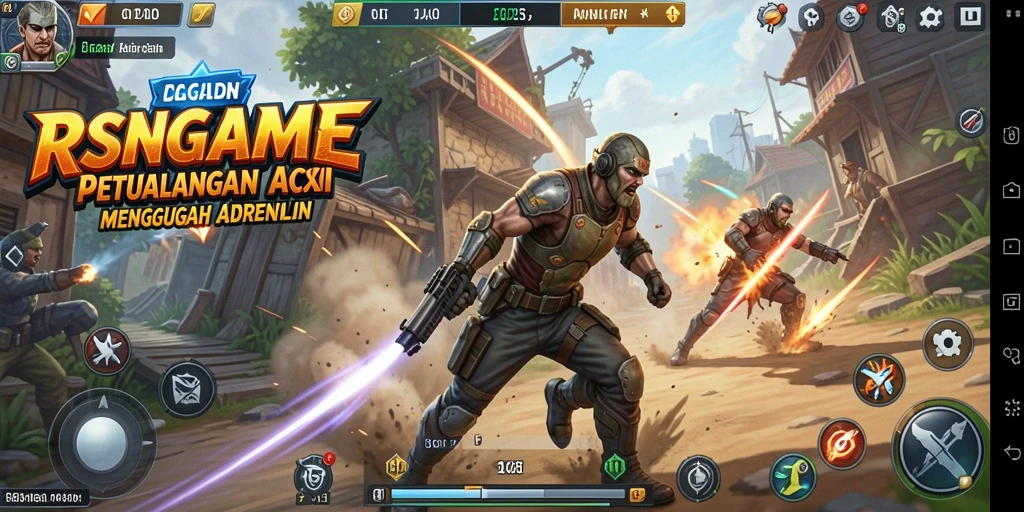 Tampilan menegangkan dari gameplay aksi RSNGAME yang mendebarkan.