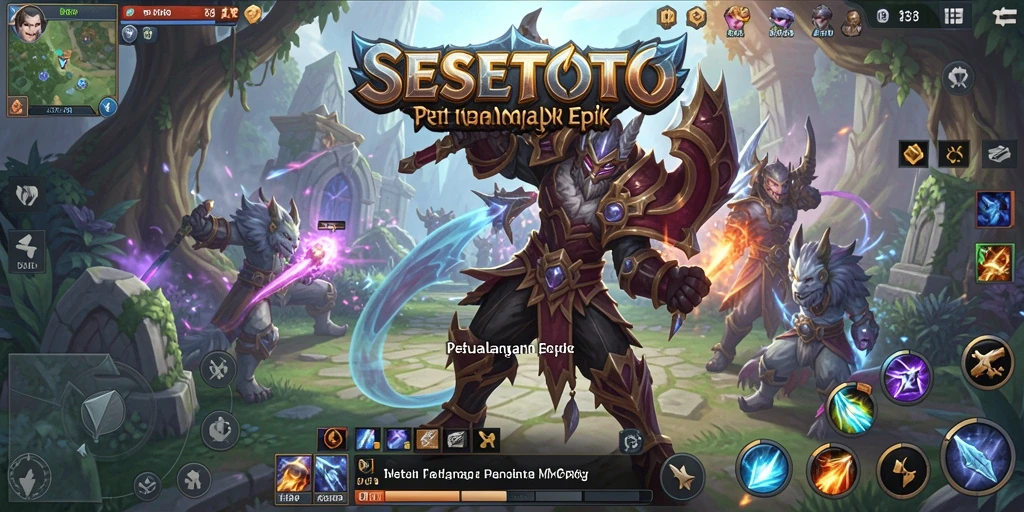 Tangkapan layar SESETOTO menampilkan pertarungan seru dalam gameplay MMORPG.