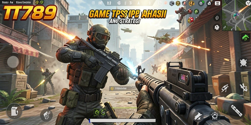 Screenshot menunjukkan aksi seru gameplay TPS TT789.