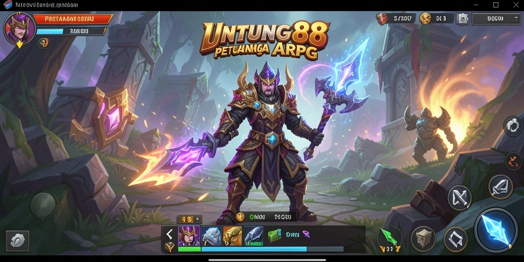 Screenshot gameplay UNTUNG88 yang menampilkan pertarungan epik dalam ARPG.