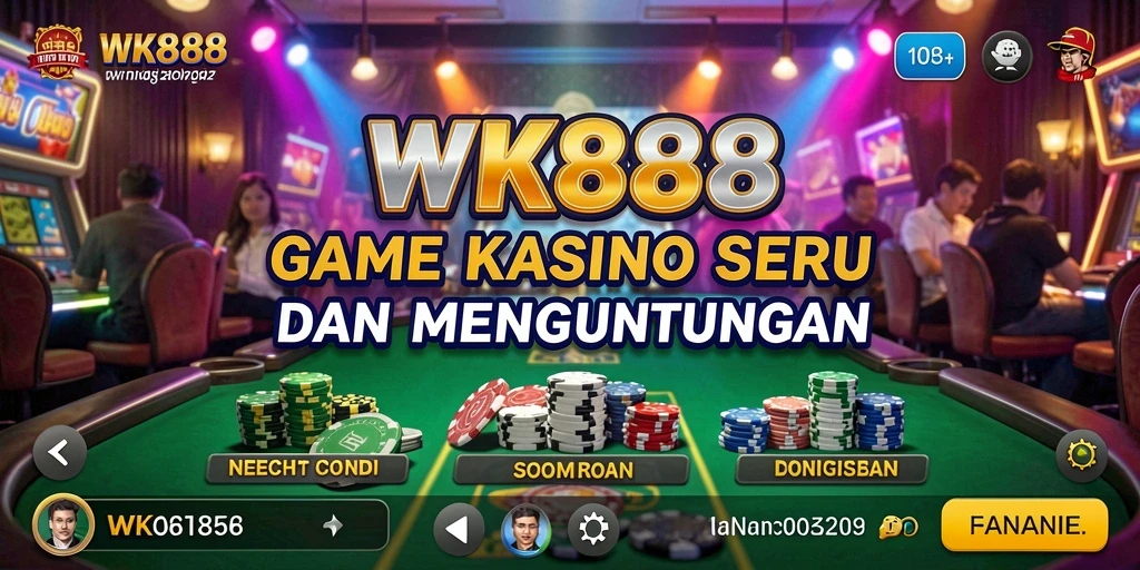 Screenshot WK888 menampilkan gameplay Kasino yang mendebarkan dan interaktif.