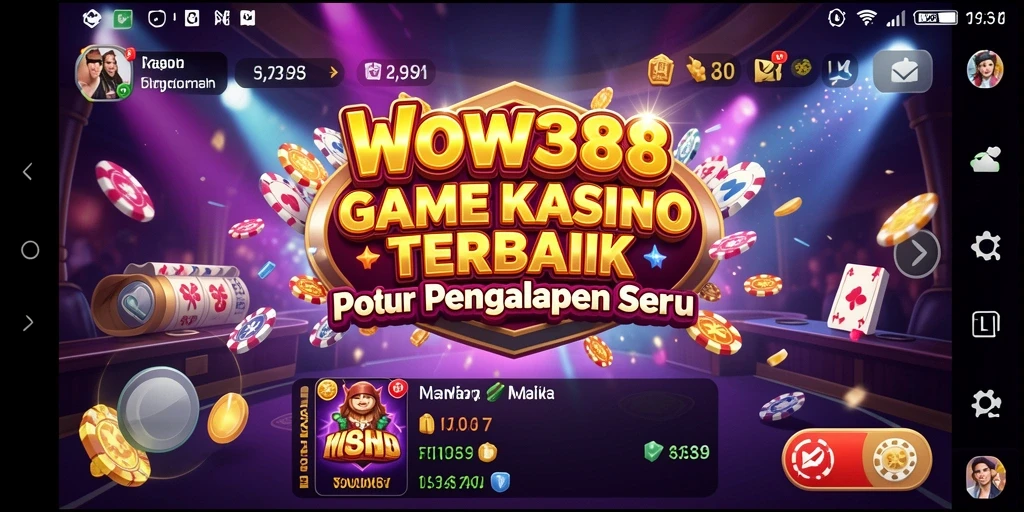 Screenshot utama WOW388 menampilkan berbagai permainan kasino yang seru.